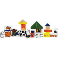 Bambolino toys Nijntje houten blokken boerderij - 28 delig peuter speelset met boerderijdieren, bouwblokken - educatief speelgoed cadeau tip - vanaf 2 jaar -