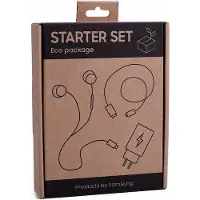 Samsung Starter kit. Includes travel adapter with cable and earphones with type c adapter