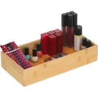 Relaxdays bureau organizer - bamboe - 6 x 30 x 15 cm - pennenbak