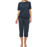 Schiesser Pyjama 'Organic Cotton' blauw