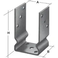 GAH Alberts U-Pfostenträger ETA-10/0210 91x150x100x60mm feuerverzinkt zum Aufschrauben