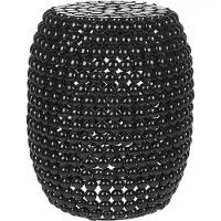 Beliani UHANA - Bijzettafel - Zwart - Synthetisch materiaal