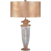 Flambeau LED Tafellamp Bienville | 1X E27 Max 60W | Silver/Gold and Brown