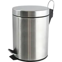 Spirella MSV kleine pedaalemmer - rvs - zilver - 5L - 20 x 27 cm - Badkamer/toilet - Pedaalemmers
