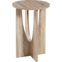 En.casa Bijzettafel Rindal rond 56,5xØ38 cm eikenkleurig []