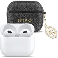 GUESS 4g Script PC/PU hoesje voor AirPods 3, zwart. Kleur: zwart. Maat: one size