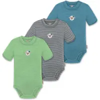 Normani Rompertje/body 'Tihoi' blauw / grijs / groen / wit