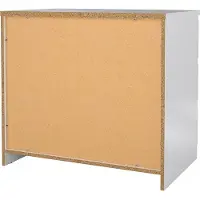 Ebuy24 Naia kommode 3 lades wit hoogglans.