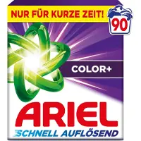 Ariel Color+ wasmiddel poeder kleurwas 4,95 kg voor circa 90 wasbeurten met krachtige vlekverwijdering