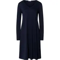 Hanro Nachthemd ' Cotton Silk ' donkerblauw