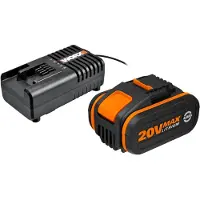 WORX Kit Batterij + Lader 20v Wa3604 - Lithium-ion - 20v Max - 4,0ah - Oplaadbaar