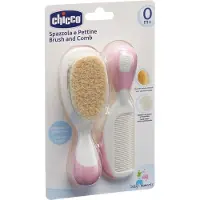 Chicco Borstel en Kam Roze 0m + 1 St Borstel