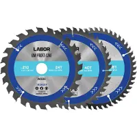Labor HM cirkelzaagblad hout 210x30x2,2mm - 24,40,48T (3 Stuks)