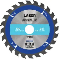 Labor HM cirkelzaagblad hout 190x30x2,4mm 24T