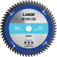 Labor HM cirkelzaagblad hout 305x30x3mm 60T