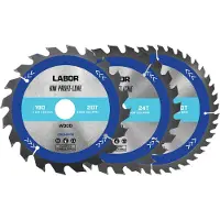 Labor HM cirkelzaagblad hout 190x30x2,4mm - 20,24,40T (3 Stuks)