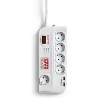 Salicru 680BA00005 Überspannungsschutz SPS SAFE MASTER, 5 Plugs+2xUSB