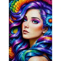 Enjoy Puzzle Rainbow Flower Portrait Puzzel (1000 stukjes)