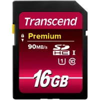 Transcend TS16GSDU1 SDHC Premium Class 10 UHS-I geheugenkaart, 16 GB, UHS-I