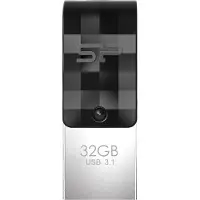 Silicon Power C31 Dual USB USB-A / USB-C USB stick - 32GB - Zwart