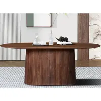 Rousseau Tafel 'miguel' 200 cm ovaal mango hout licht