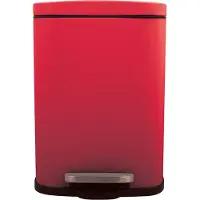 Spirella Vuilnisemmer Venetië - rood - 5 liter - metaal - 21 x 30 cm