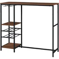 En.casa Bartafel Stjørdal 120x40x105 cm zwart en walnootkleurig []