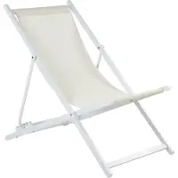 Beliani LOCRI II - Strandstoel - Wit/Beige - Polyester