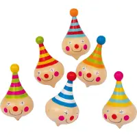 Small Foot - Houten Tol Clown - 6st.
