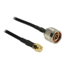 DeLOCK N (m) - SMA (m) kabel - CFD200/RF200 - 50 Ohm / zwart - 15 meter