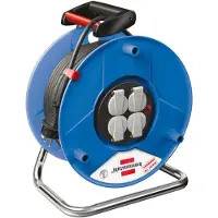 Brennenstuhl Garant E Kabelhaspel (25 m kabel in zwart, van speciaal kunststof, voor gebruik binnenshuis, Made in Germany)