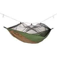 Amazonas - Hängematte Moskito-Aventure Thermo - Hangmat 2,75 x 1,4 m, grijs/olijfgroen/bruin