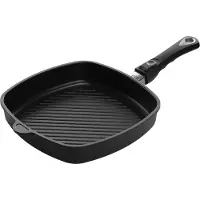 AMT grillpan vierkant 28 x 28 cm gietaluminium anti-aanbaklaag