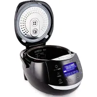 Yum Yum Yum Asia Sakura Rijstkoker met Keramische Kom en Geavanceerde Fuzzy Logic (8 kopjes, 1,5 liter) 6 Rijstkookfuncties, 6 Multikookfuncties, Motouch LED