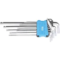 Bgs Inbussleutelset extra lang inch maten inbus / inbus met kogelkop 0,...