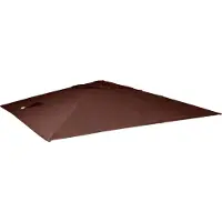 MCW Vervangende hoes voor luxe zweefparasol -A96, parasolhoes, 3x4 m (Ø 5 m), polyester ~ bruin