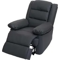 Mendler TV-fauteuil -G15, relaxfauteuil, leder + kunstleder 101x87x100cm ~ grijs