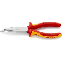 Knipex Platspitse Tang met Zijsnijder (Telefoontang) | 200 mm Lengte | Geïsoleerd | Meer-Componentengrepen - 26 26 200 SB