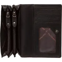 The Chesterfield Brand Leren Portemonnee Salzburg Harmonica Wallet Brown Donkerbruin
