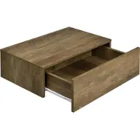 En.casa Wandplank met lade zwevend 46x30x15 cm houtkleurig