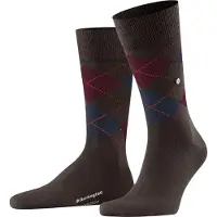 Burlington sokken bruin ruitjes wol