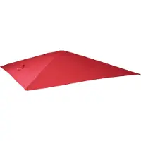 MCW Vervangende hoes voor luxe zweefparasol -A96, parasolhoes, 3x4 m (Ø 5 m), polyester ~ rood