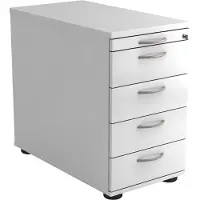 Hjh OFFICE PRO SIGNA SC50 BM - Rolcontainer Wit Hout met 4 lades Metalen handgreep