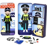 MierEdu Magnetische Puzzeldoos - Politie Officier - Bevat 2 Scènes - Meer Dan 30 Magneten - 3 Jaar