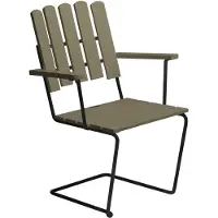 Grythyttan Stålmöbler A2 fauteuil Lichtgroen eik-zwart