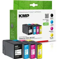 KMP PGI-1500XL Compatibel Canon Inktcartridge Zwart, Cyan, Magenta, Geel