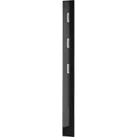 Germania wandkapstok 3255-83 3 haken hoogglanzend zwart 15 x 4 x 170 cm