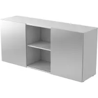 Hjh OFFICE PRO KAPA 1780 | Dressoir | met schuifdeuren - Sideboard Wit/Zilver