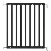 Geuther Traphekje - Maya veiligheidshekje - Houten Uitschuifbaar Traphekje - Schroefhekje met Boren - Veiligheidshekje met Muurbevestiging - Zwart - Van 63.5 tot 105.5cm