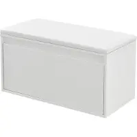 En.casa Opbergbank schoenenkast met lade 80x39x45 cm wit